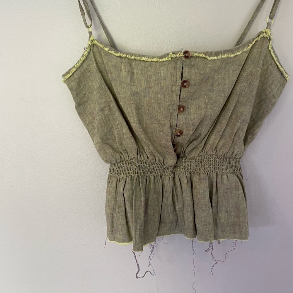 NWT Urban Outfitters Green Raw Edge Tank Top in Size XS - Picture 4 of 9